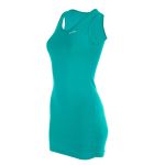 Long top WTR15 with side gathering, ocean green