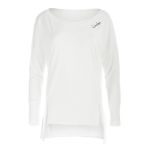 Ultra-light long-sleeve shirt MCS003 made of modal and with extended back section, vanilla white