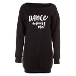 Long sweatshirt “Dance defines ME!” LS002, black