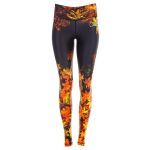 Functional Power Shape Tights AEL102, non-slip, Falling Leaves