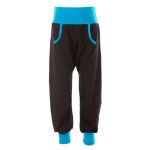 Boys&Girls baggy pants with practical kangaroo pocket WKH1, black/turquoise